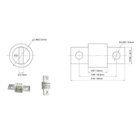 South Bend Components 125A Class T Fast Blow Fuse image number 2
