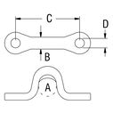 1 3/4" L X 9/16" Dia. Stainless Steel Eye Strap image number 1