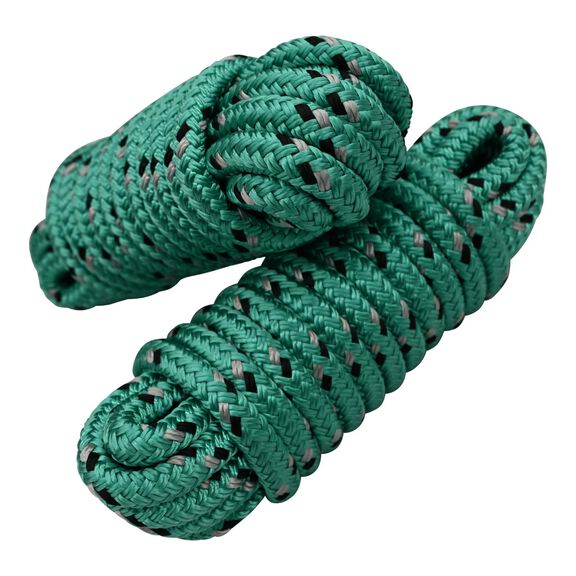 2 pack - SM 1/2" Dock Line Green with Black Tracer - 10 Foot image number 0