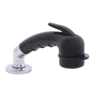 Deck-Mount Sprayer Small Black Sprayer w/Elbow, 6' Black Rubber Hose, Ultra-Low Profile Holder
