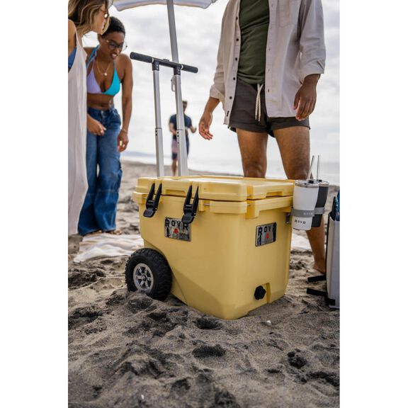 RollR 45 Quart Wheeled Hard Cooler with Telescopic Handle, Sunny Side image number 7