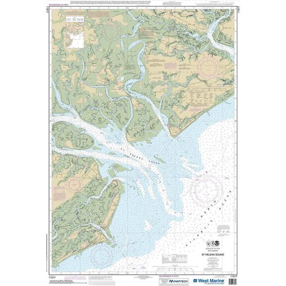 Maptech&reg; NOAA Recreational Waterproof Chart-St. Helena Sound, 11517 image number 0