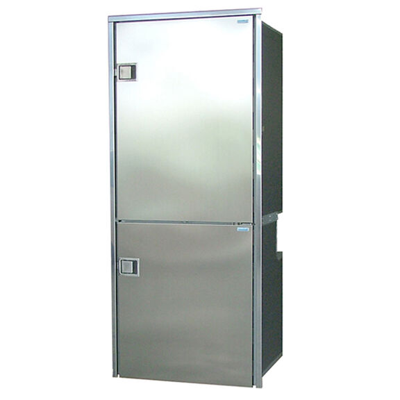 Cruise 195 Stainless Steel Fridge/Freezer - AC/DC, Right Swing, 4-Sided Stainless Steel Flange image number 0