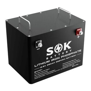 SOK 12V  280AH LiFePo4 Heated Battery Metal Case with Bluetooth
