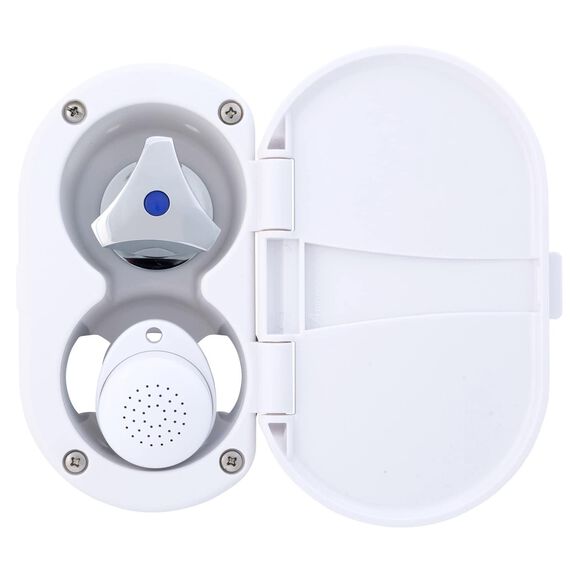 Trinidad Transom Shower Cold Only, Arctic White Cup & Lid, Small Arctic White Sprayer, 6' Stainless Steel Hose, Chrome Trinidad Handle image number 6