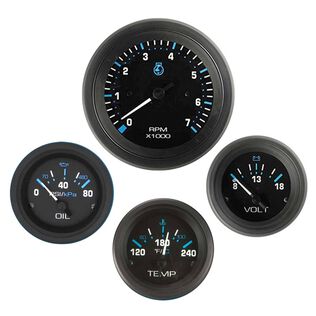 Eclipse Series Twin Engine Add On IB/IO 4 Gauge Set