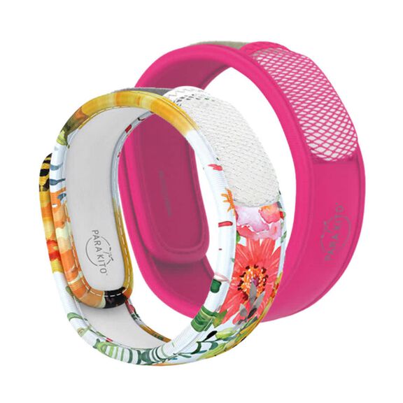 Mosquito Repellent Wristband Bonus (Flowery and Fuchsia) image number 0