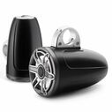 M6-770ETXv3-Sb-S-GmTi-i 7.7" Enclosed Marine Coaxial Speaker System, Satin Black, Gunmetal and Titanium Sport Grille with RGB LED Lighting image number 4