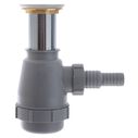 1-3/4" Drain, Touch Trap Sink Drain with Cover no Overflow, 3/4" & 1" Hose Barb Chrome image number 4