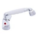 Trinidad Head/Shower Combo Faucet Classic Arctic White Sprayer, 6' Stainless Steel Hose Chrome/Arctic White image number 2