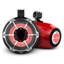 HYDRO 10" Neodymium Marine Tower Speakers with Built-in Passive Radiator, 1" Driver and RGB LED Light, 900 Watts, Red image number 0