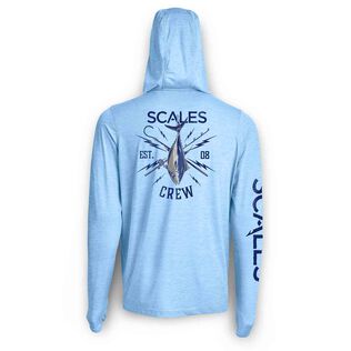 Men's Blue Gold Chasing Latitudes Premium Hooded Shirt