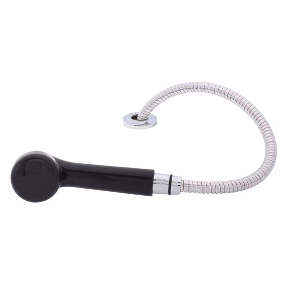 Deck-Mount Sprayer Large Black Sprayer No Hook, 6' Stainless Steel Hose, Low Profile Holder image number 1