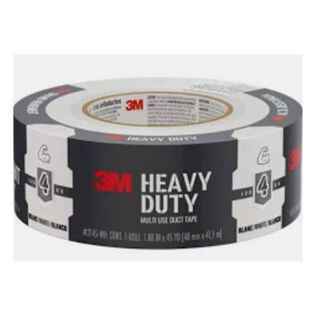 3M Heavy Duty White Duct Tape 2145-WH, 1.88" x 45 yd (48 mm x 41.1 m) 1 Roll/Pack