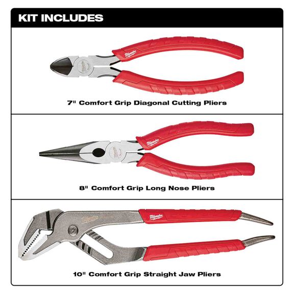 Pliers Kit, 3 Piece image number 1