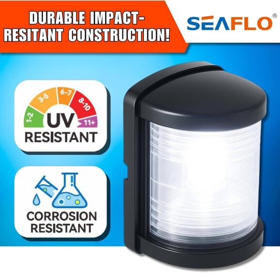 SEAFLO Mini White Masthead Navigation Light Black image number 6
