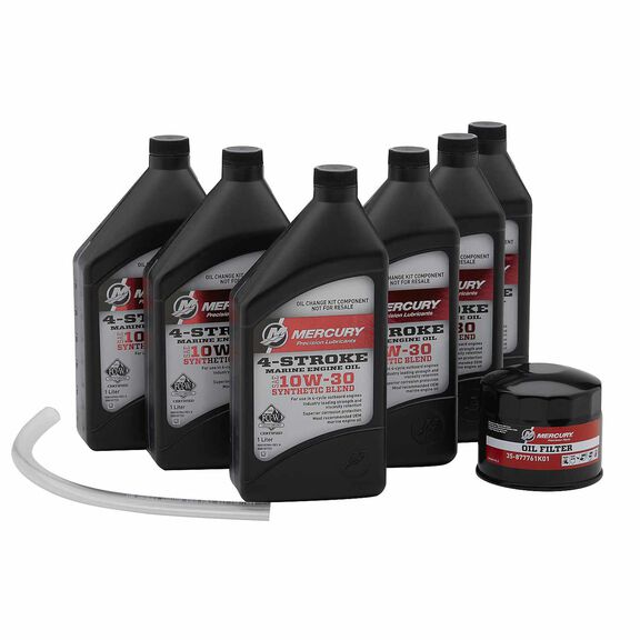 Mercury 8M0188357 SAE 10W-30 4-Stroke Outboard Oil Change Kit for Mercury and Mariner 150hp Outboards image number 0