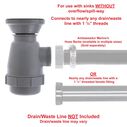 2" Drain, Trap Sink Drain, 1-1/4"-M Thread, w/Chain Stopper Brushed Finish image number 5