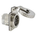 Hubbell Marine Hull Inlet , 50A 125V, Stainless Steel image number 1