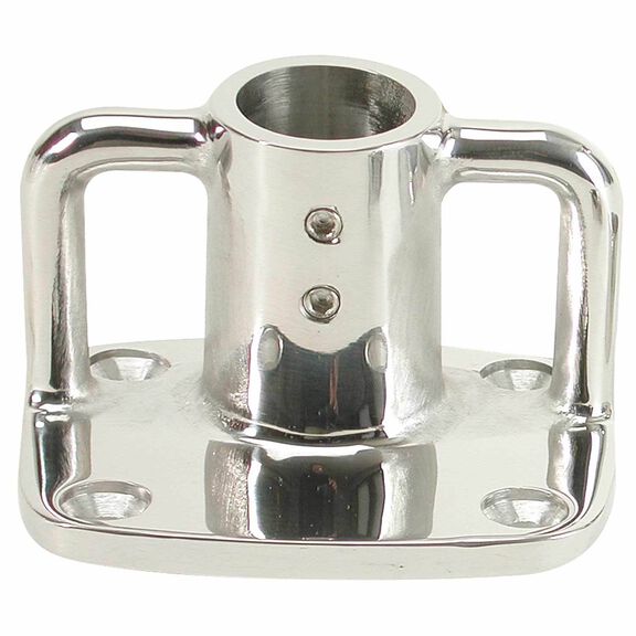 Stainless Steel 4&deg; Rectangular Base, 1 1/4" Tube Outside Dia. image number 0