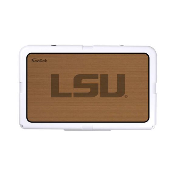 SeaDek Cooler Pad - Collegiate Collection - Fits RTIC 45 - Mocha / Black, LSU image number 0