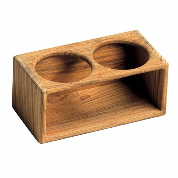 Teak 2-Drink Rack image number 0