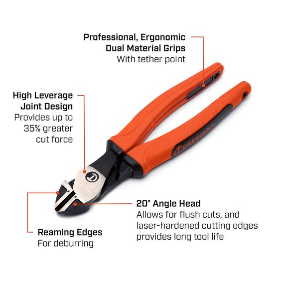 8" Diagonal Cut Pliers image number 3