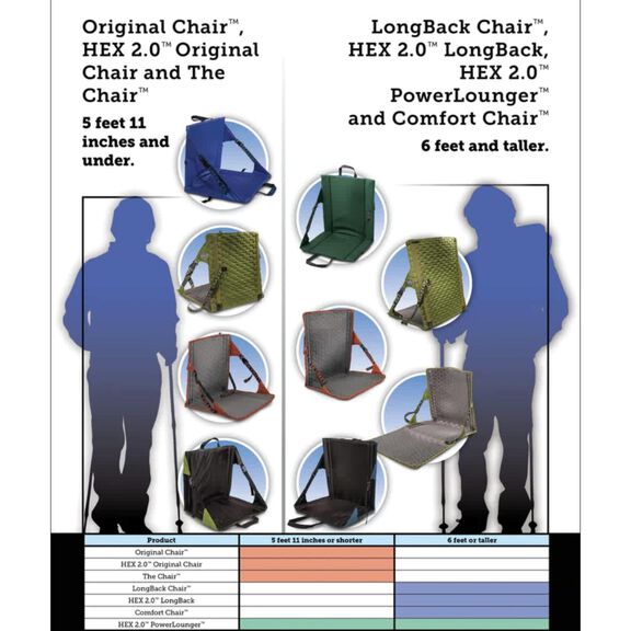 Original LongBack Chair, Portable Chair for Camping and Stadiums image number 2