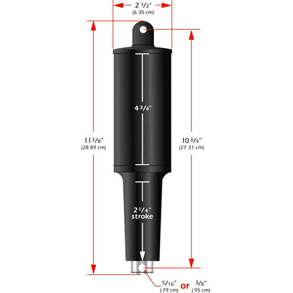 Replacement 101XD Actuator - 12 Volt - 5/16" Hardware image number 0