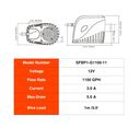 SEAFLO Automatic 1100 GPH Submersible Bilge Water Pump, Auto with Magnetic Float Switch image number 1
