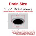 1-3/4" Drain, Touch Trap Sink Drain with Cover no Overflow, 1-1/4" & 1-1/2" Hose Barb Chrome image number 6