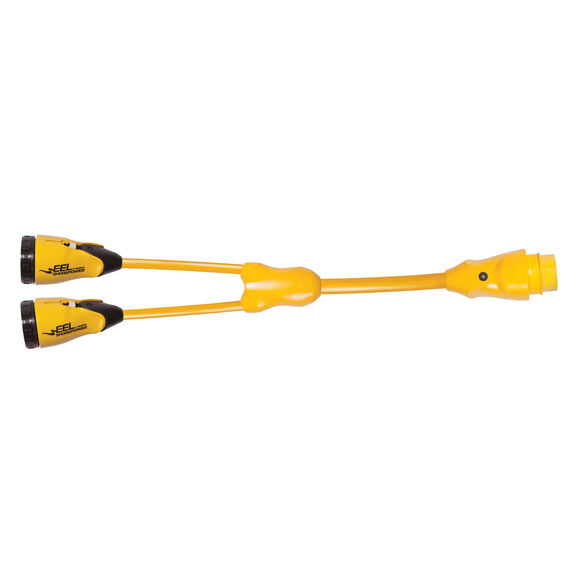 Marinco EEL Shore Power Y Adapter, 50 Amp 125/250V Male to 30 Amp 125V Females image number 0
