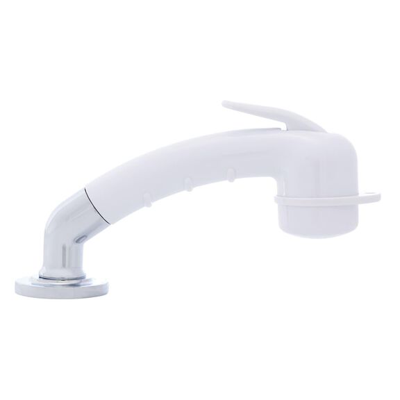 Deck-Mount Sprayer Small Arctic White Sprayer w/Elbow, 6' Stainless Steel Hose, Low Profile Holder image number 2