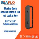 Locking Marine Boat Rectangular Access Hatch (Black) - 243mm x 607mm image number 1