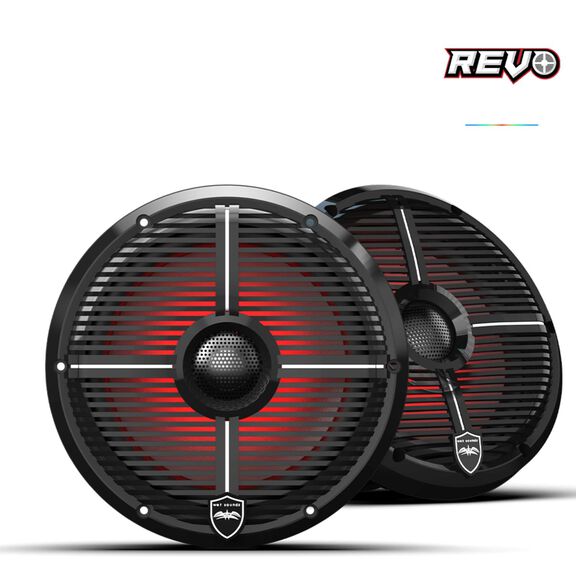 Wet Sounds REVO 8 inch High Output Coaxial Speakers w/ XW-Black RGB Grilles image number 0