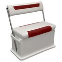 Wise 8WD437-1906 Premium Swingback Cooler/Storage Seat, 62 Quart, White / Crimson Red image number 0