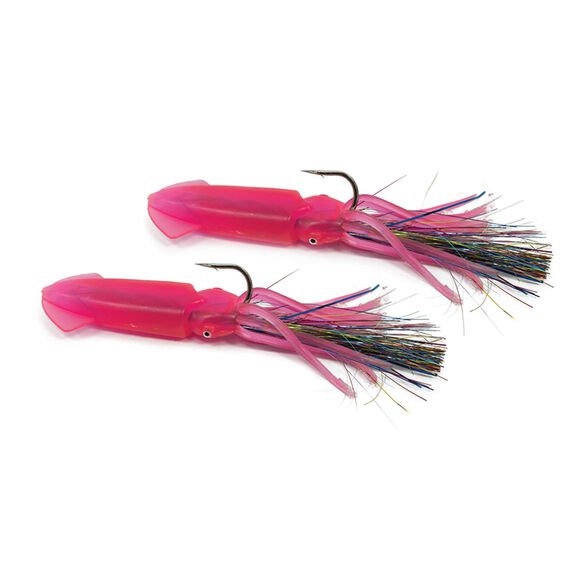 2 Hook Rock Cod Squirts Rig, Jumbo, Pink Glow image number 0