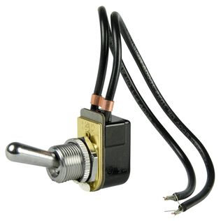 Chrome Plated Toggle Switch, Off/On, SPST