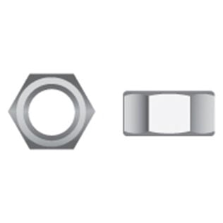 Stainless Steel Hex Nuts, 100-Packs