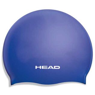 Silicone Flat Junior Swim Cap, Royal