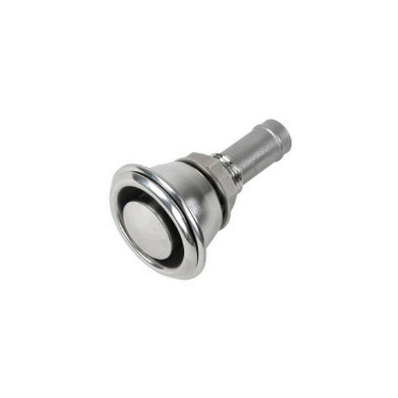 Stainless Steel Straight Flush Fuel Vent with Shield image number 0