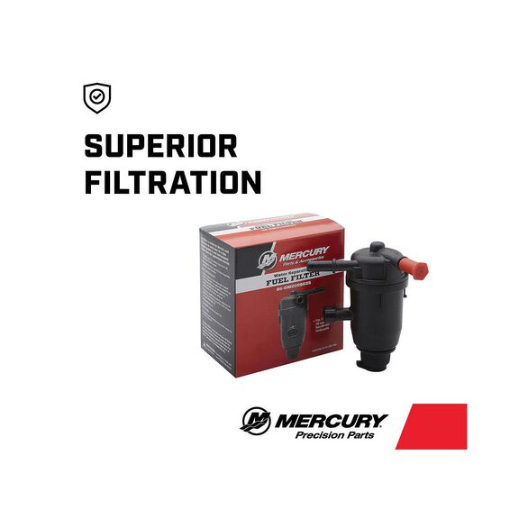 Mercury On-Engine Water Separating Fuel Filter 8M0106635 for Mercury 3.4L V6 and 4.6L V8 Outboards image number 4