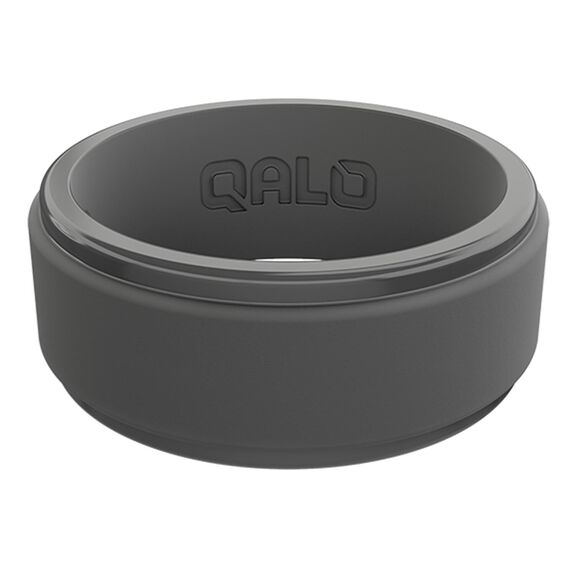 Men's Step Edge Polished Silicone Ring, Size 12 image number 1