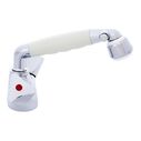 Trinidad Head/Shower Combo Faucet Classic Warm White Sprayer No Teeth, 6' White Rubber Hose Chrome/Warm White image number 2