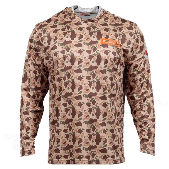 Men's Hooded Duck Camo UPF Shirt image number 0