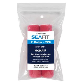 4" x 3/16" Nap Mohair Mini Roller, 2-Pack