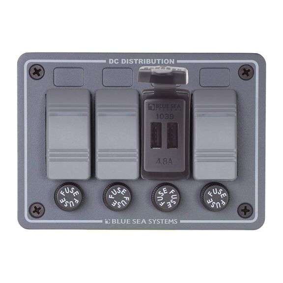 Fast Charge 4.8A Dual USB Charger Switch Mount image number 1
