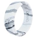 Women's Modern White Marble Silicone Ring, Size 05 image number 0