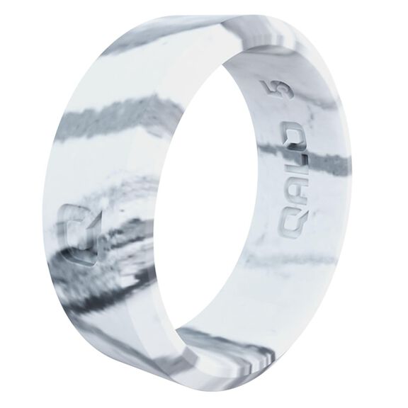 Women's Modern White Marble Silicone Ring, Size 05 image number 0
