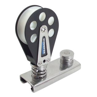 Spring-Loaded Block on 1 1/4" Track, Aluminum Cheeks